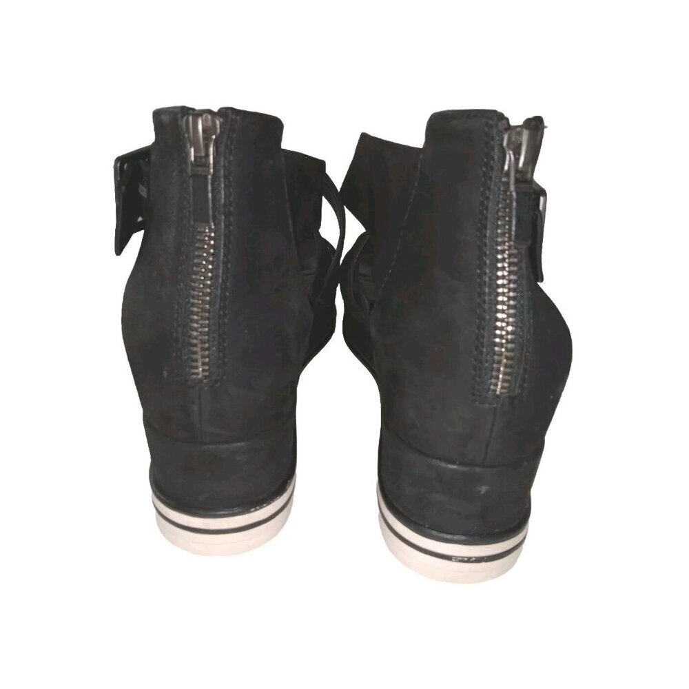 Eileen Fisher Black Boost Platform Sandal 9 Summer Vacation Travel Minimalist - Picture 12 of 12